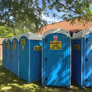 portable toilets in park
